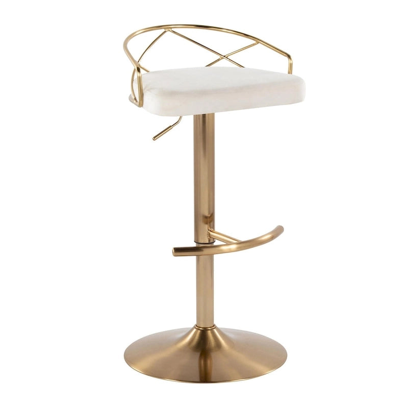 Tabouret de bar réglable Silver Orchid Charlotte Glam (lot de 2)