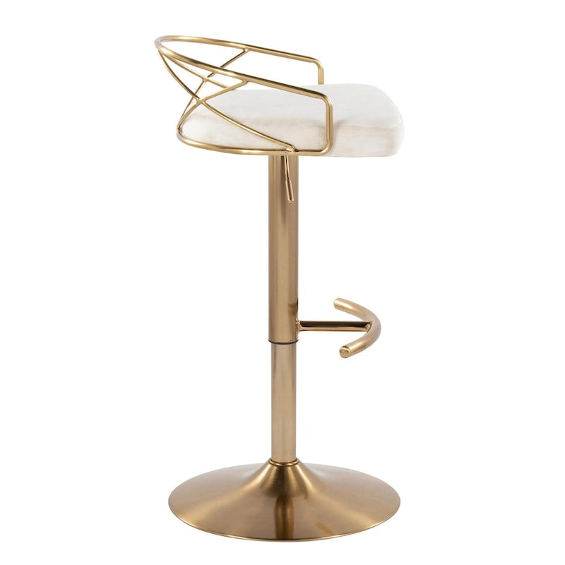 Tabouret de bar réglable Silver Orchid Charlotte Glam (lot de 2)
