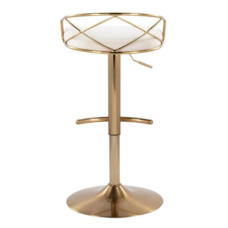Tabouret de bar réglable Silver Orchid Charlotte Glam (lot de 2)