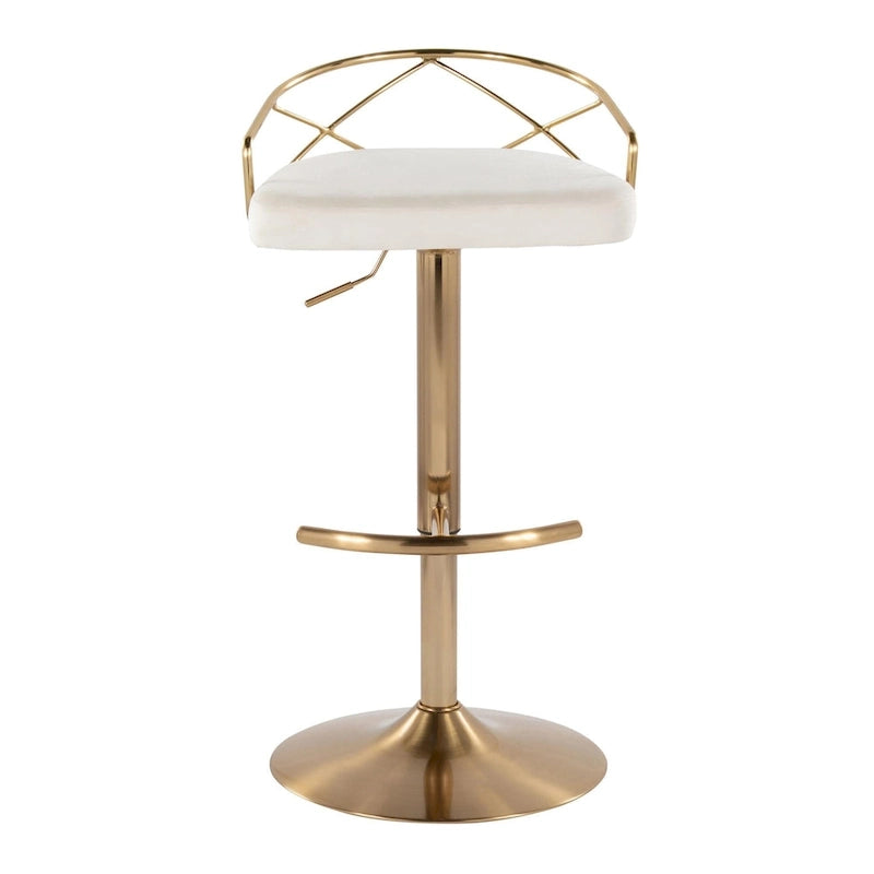 Tabouret de bar réglable Silver Orchid Charlotte Glam (lot de 2)