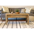Natural Unfinished Open Floor Coffee Table