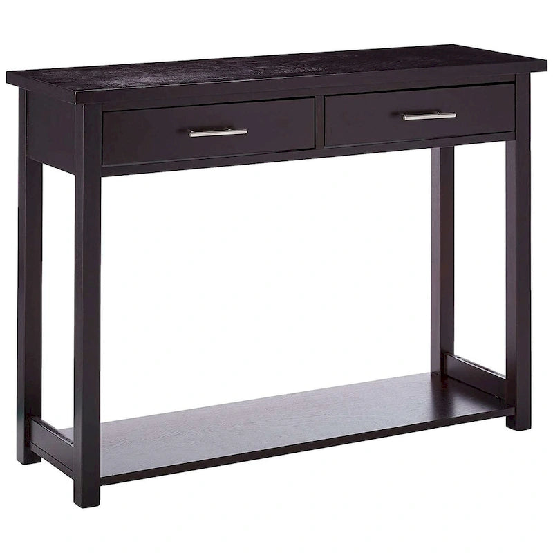 Console d'entrée, table d'appoint pour canapé avec tiroirs, espresso
