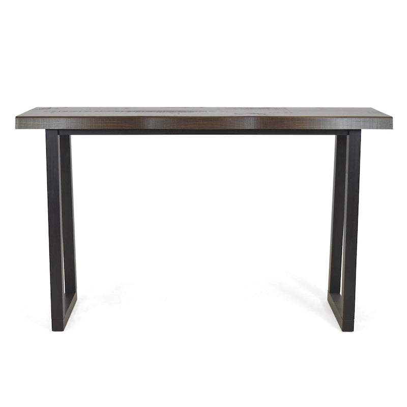 Table console bar Joliet Live Edge en merisier vieilli et ébène de Steve Silver