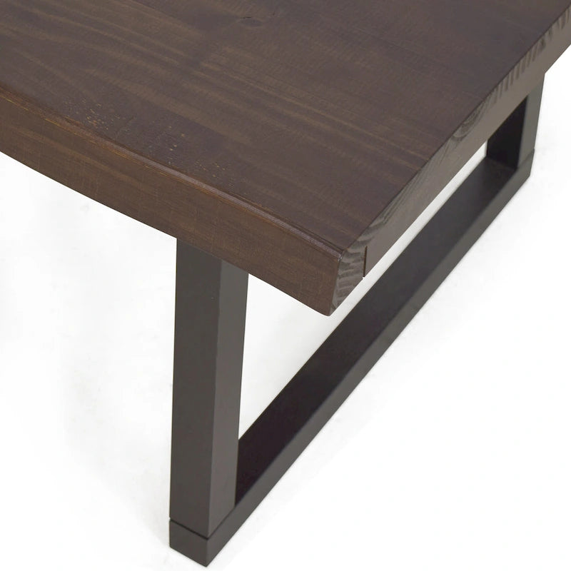 Table console bar Joliet Live Edge en merisier vieilli et ébène de Steve Silver