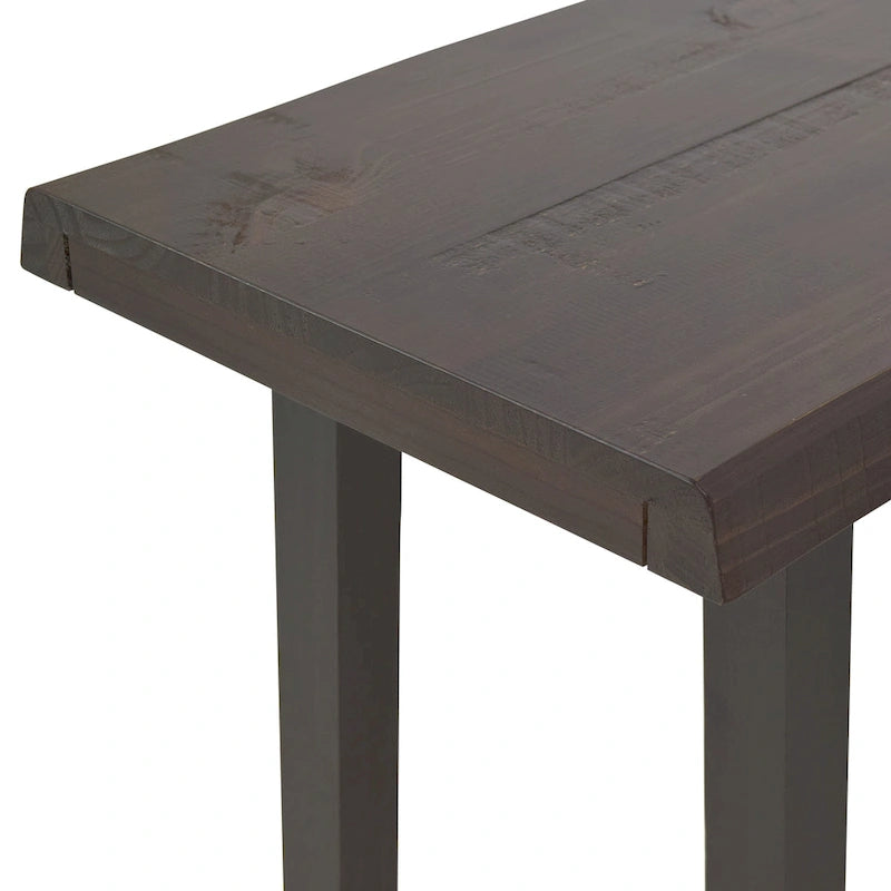 Table console bar Joliet Live Edge en merisier vieilli et ébène de Steve Silver