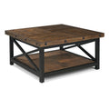 Table basse carrée en bois marron Carpenter Homestyles