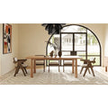 Table à manger rectangulaire Modrest Rhea moderne 87 en acacia naturel - Beige