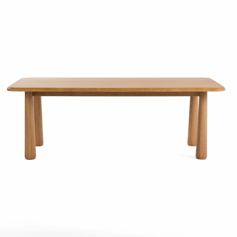 Table à manger rectangulaire Modrest Rhea moderne 87 en acacia naturel - Beige