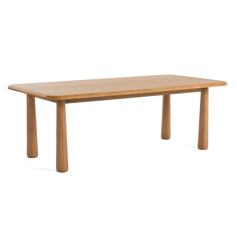 Table à manger rectangulaire Modrest Rhea moderne 87 en acacia naturel - Beige