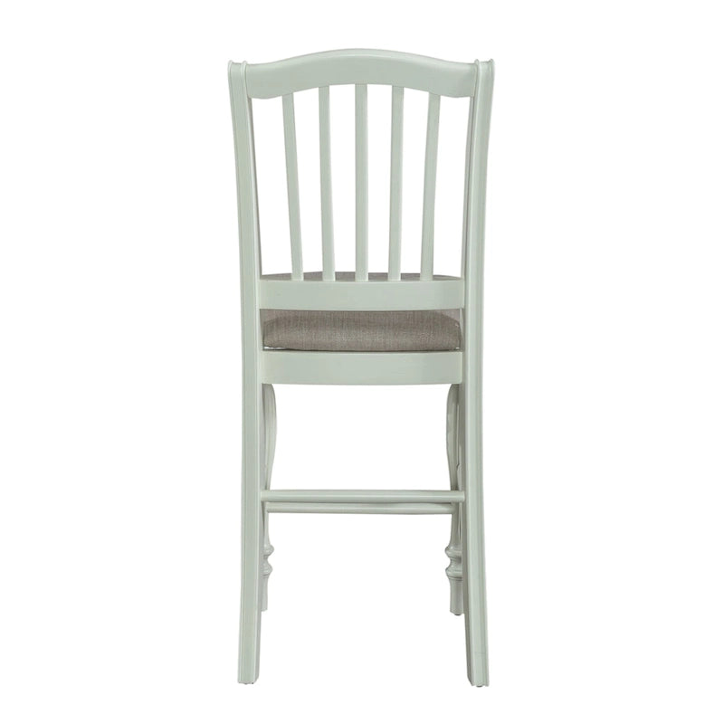 Cumberland Creek Chaises de comptoir à lattes blanches Nutmeg (Lot de 2)