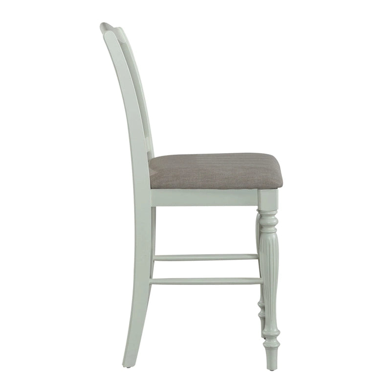 Cumberland Creek Chaises de comptoir à lattes blanches Nutmeg (Lot de 2)