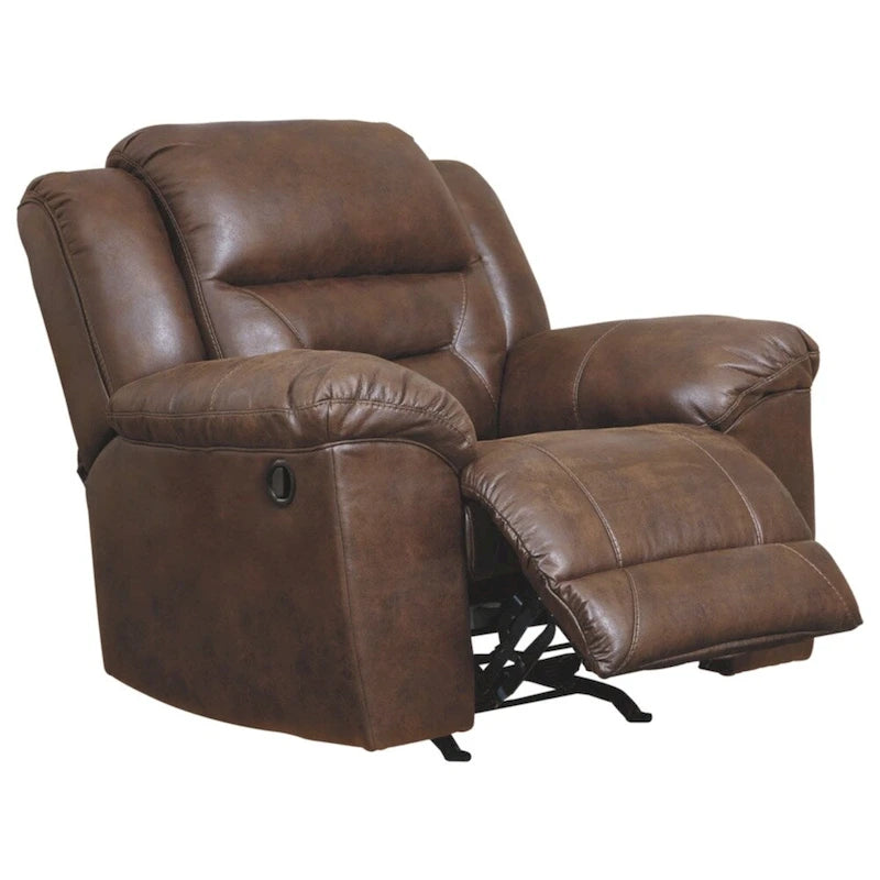 Fauteuil inclinable à bascule contemporain Stoneland - Chocolat