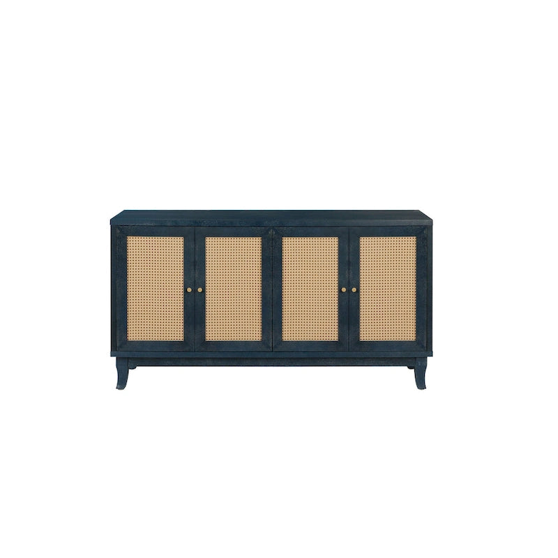 Meuble de Rangement Buffet Contemporain en Bois avec 4 Portes et Étagères Réglables