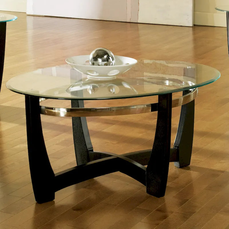Tables d'appoint Mandalay à plateau en verre Steve Silver (lot de 3)