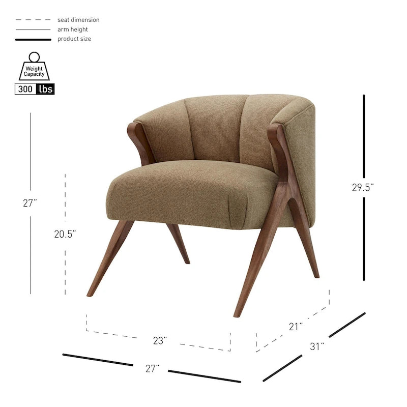 Fauteuil d'appoint bas Florence Vintage du milieu du siècle