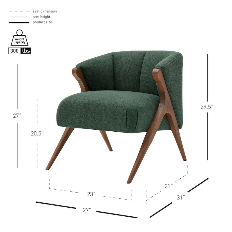 Fauteuil d'appoint bas Florence Vintage du milieu du siècle