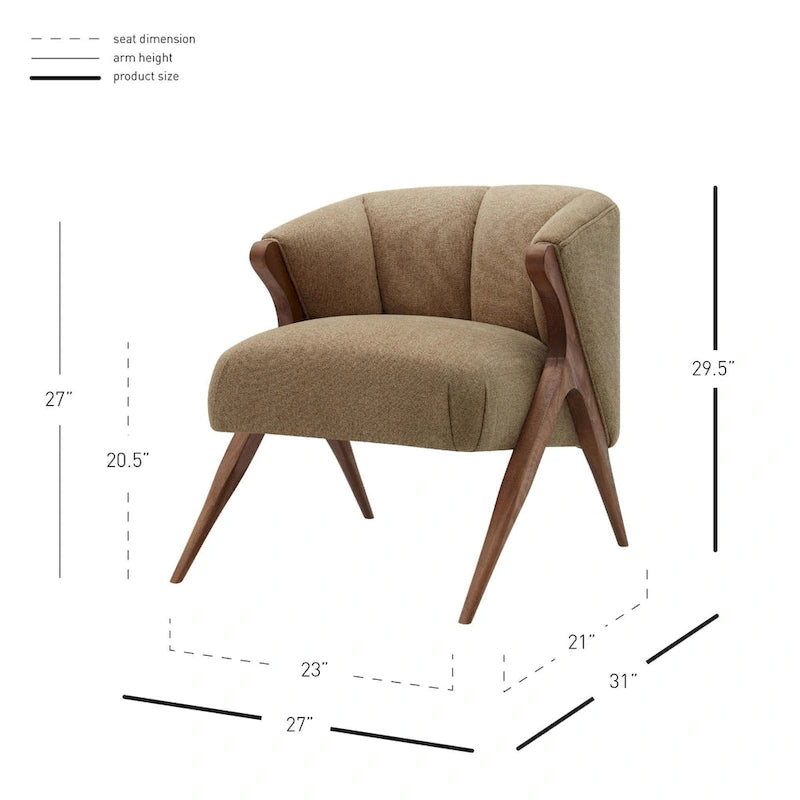 Fauteuil d'appoint bas Florence Vintage du milieu du siècle