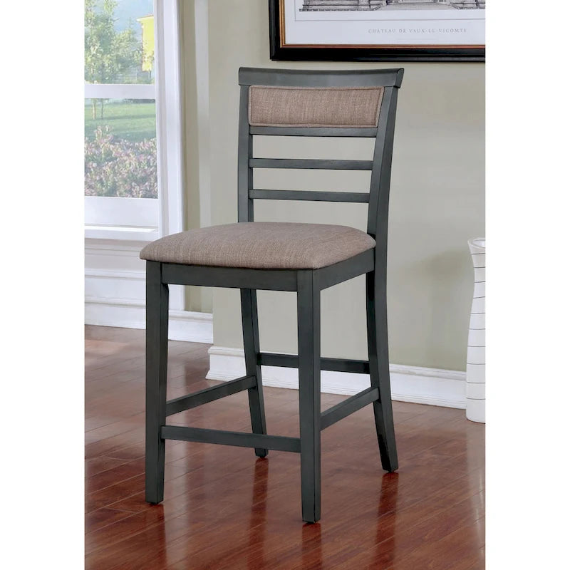 Ensemble de salle à manger 5 pièces hauteur comptoir Yevana en bois massif contemporain par Furniture of America