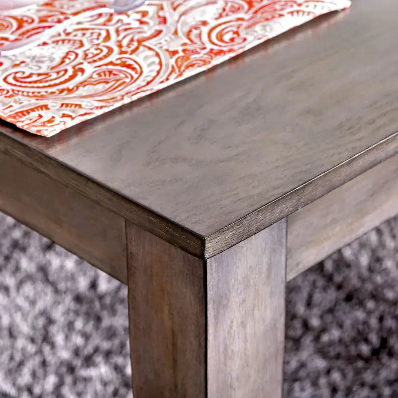 Ensemble de salle à manger 5 pièces hauteur comptoir Yevana en bois massif contemporain par Furniture of America