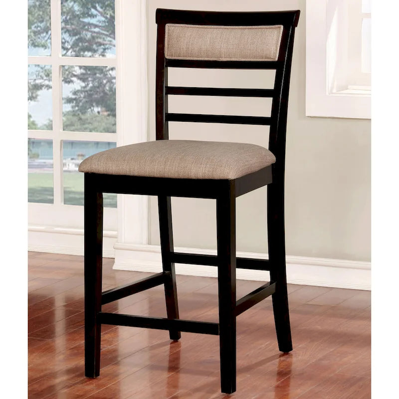 Ensemble de salle à manger 5 pièces hauteur comptoir Yevana en bois massif contemporain par Furniture of America