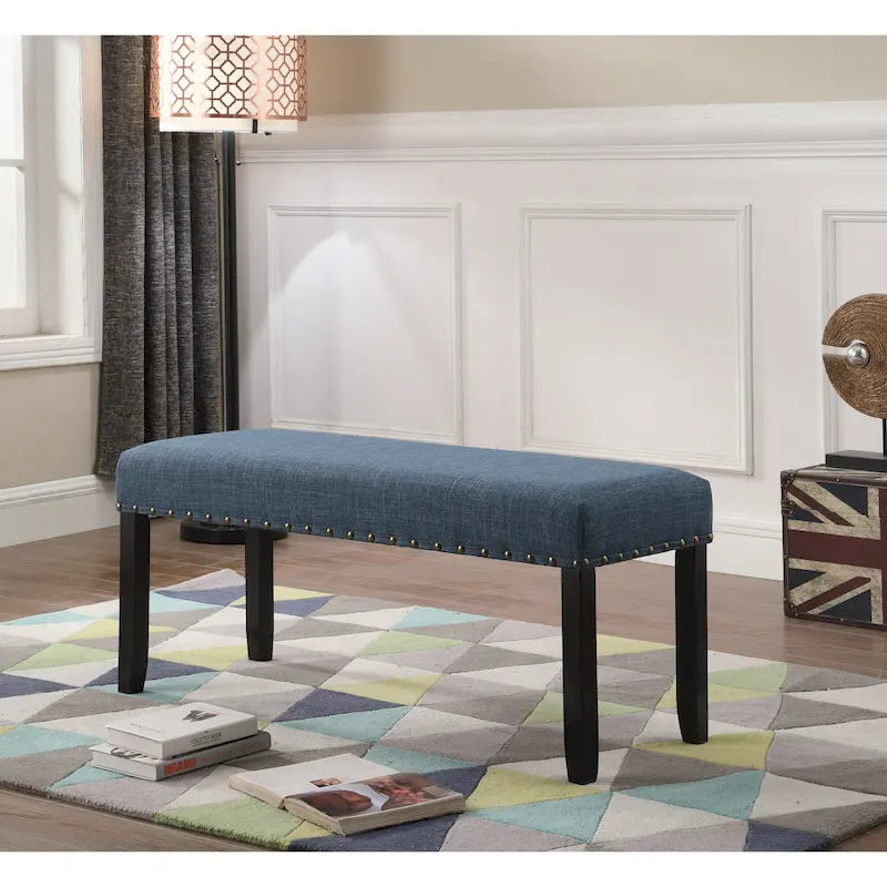 Roundhill Furniture Muzzi Ensemble de salle à manger contemporain 6 pièces, table de salle à manger avec 4 chaises élégantes et un banc