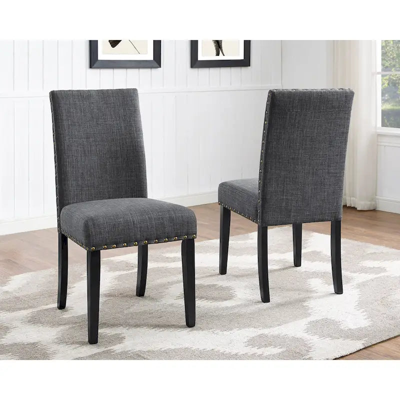 Roundhill Furniture Muzzi Ensemble de salle à manger contemporain 6 pièces, table de salle à manger avec 4 chaises élégantes et un banc