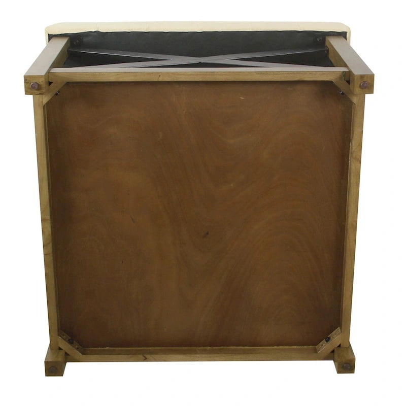 Pouf carré de cocktail avec plateau capitonné HomePop