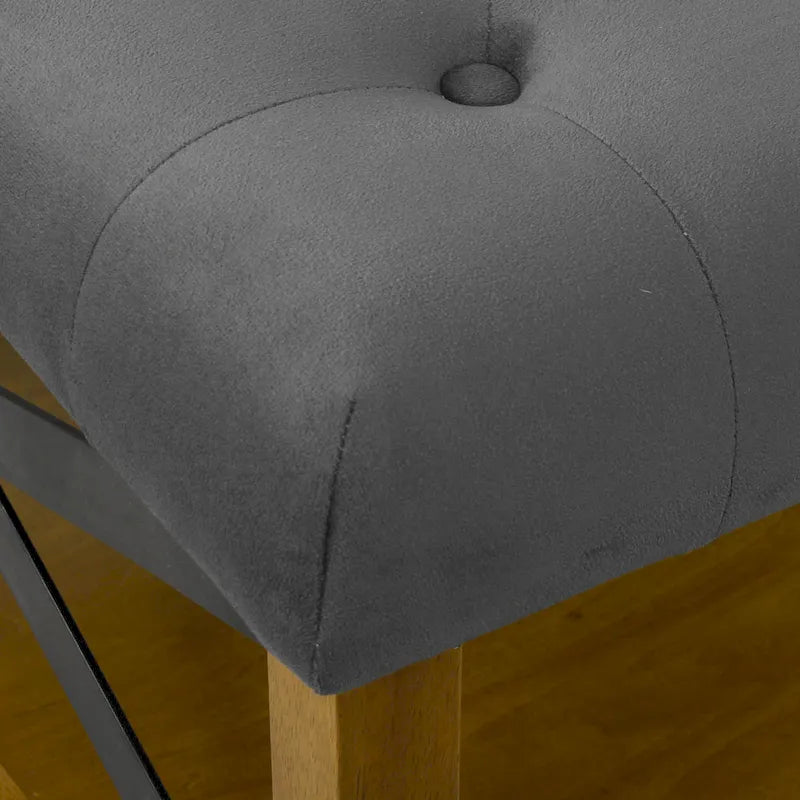 Pouf carré de cocktail avec plateau capitonné HomePop