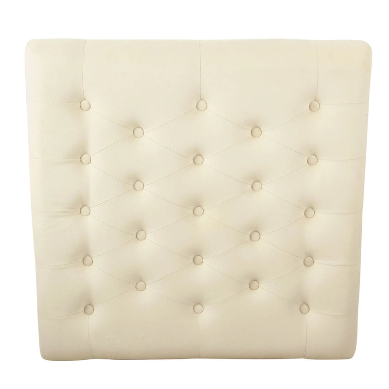 Pouf carré de cocktail avec plateau capitonné HomePop