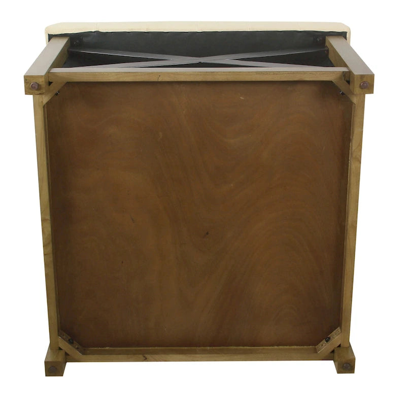 Pouf carré de cocktail avec plateau capitonné HomePop