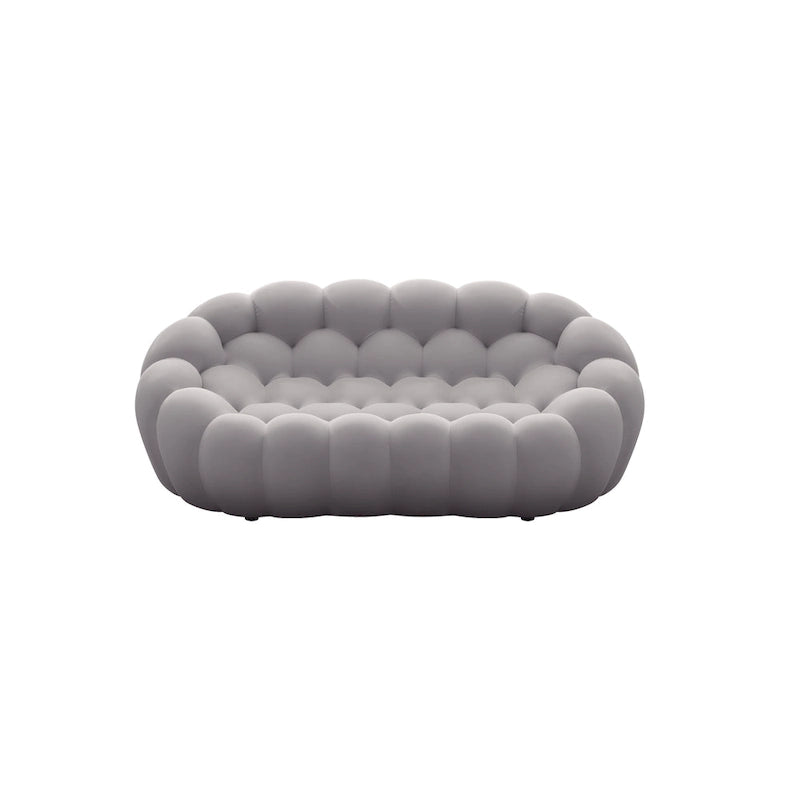 Canapé paresseux courbé 2 places Bubble de forme nid d'abeille avec tissu textile 3D pour salon et appartement