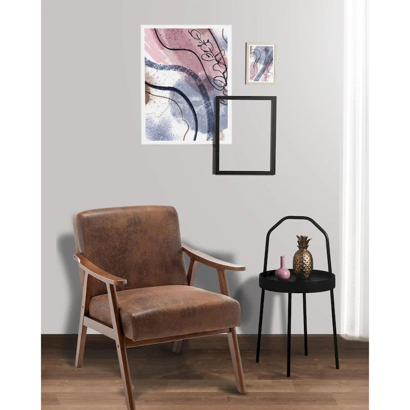 Fauteuil d'appoint large en microfibre Cedrice 26.37