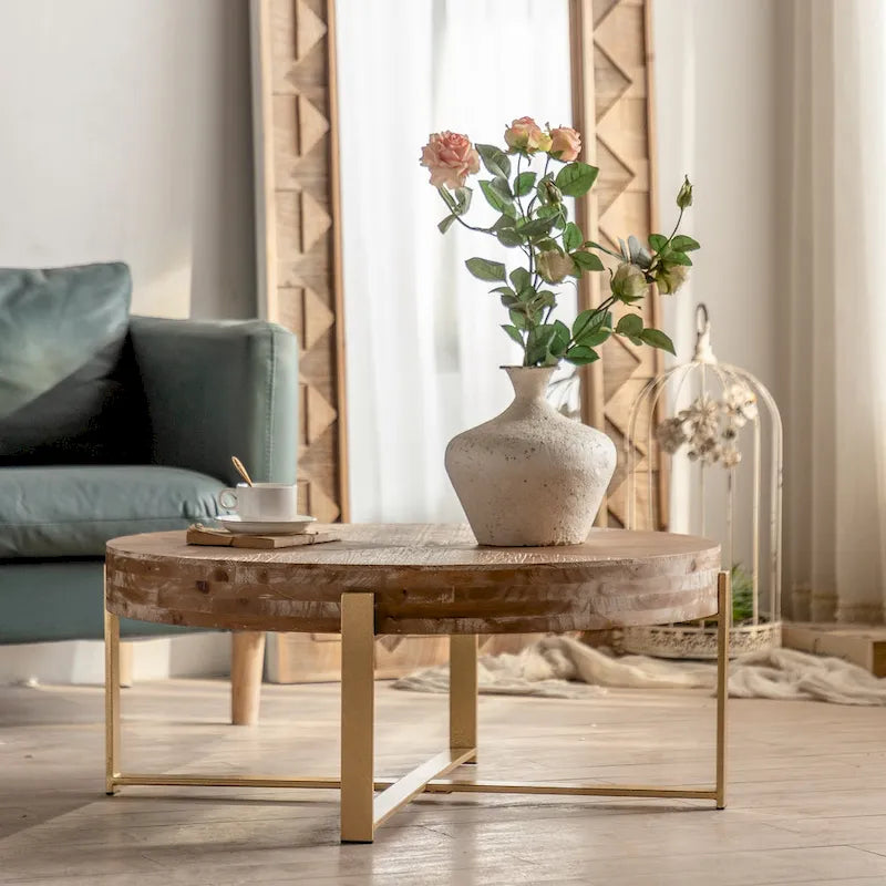 31.29 Modern Retro Splicing Round Coffee Table