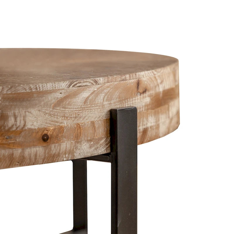 31,29 Table Basse Ronde Moderne Rétro avec Jonction