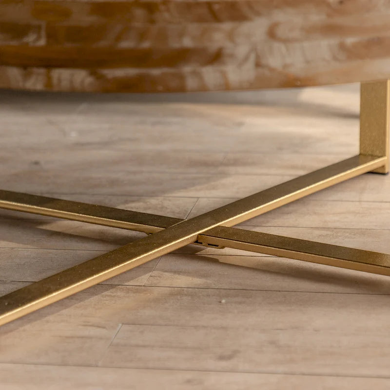 31,29 Table Basse Ronde Moderne Rétro avec Jonction