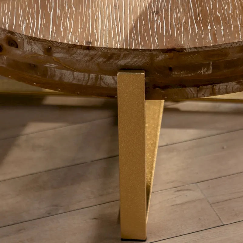 31,29 Table Basse Ronde Moderne Rétro avec Jonction