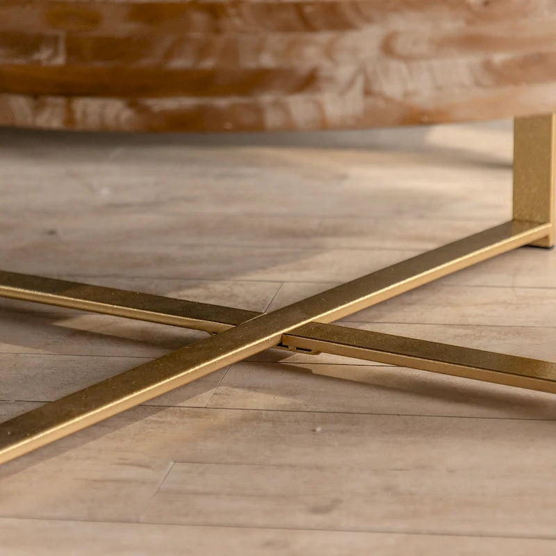 31,29 Table Basse Ronde Moderne Rétro avec Jonction