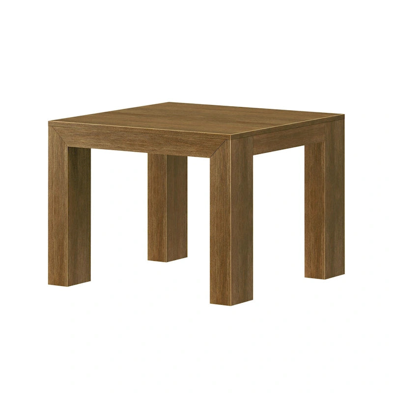 Table d'angle carrée moderne Planche et Poutre - 32