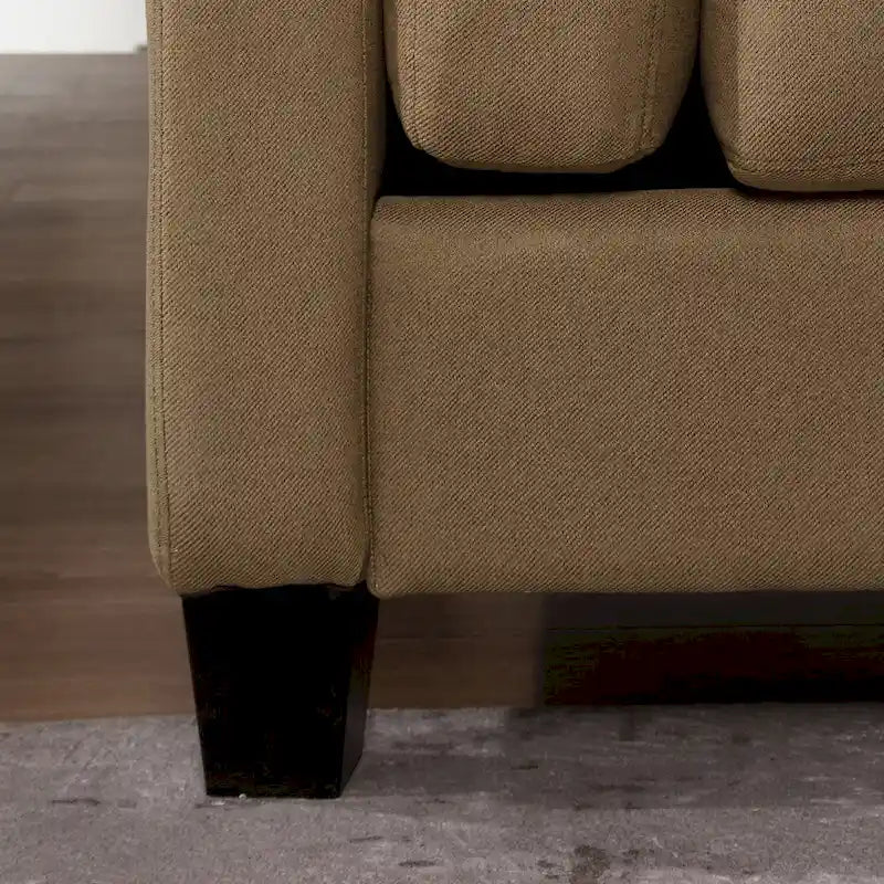 Morden Fort Canapé double moderne à accoudoirs, canapé à assise profonde, coussins de dossier rembourrés, tissu d'ameublement durable