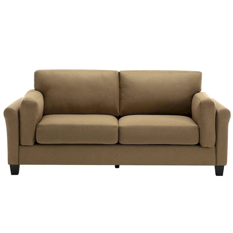 Morden Fort Canapé double moderne à accoudoirs, canapé à assise profonde, coussins de dossier rembourrés, tissu d'ameublement durable