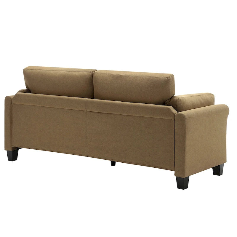 Morden Fort Canapé double moderne à accoudoirs, canapé à assise profonde, coussins de dossier rembourrés, tissu d'ameublement durable
