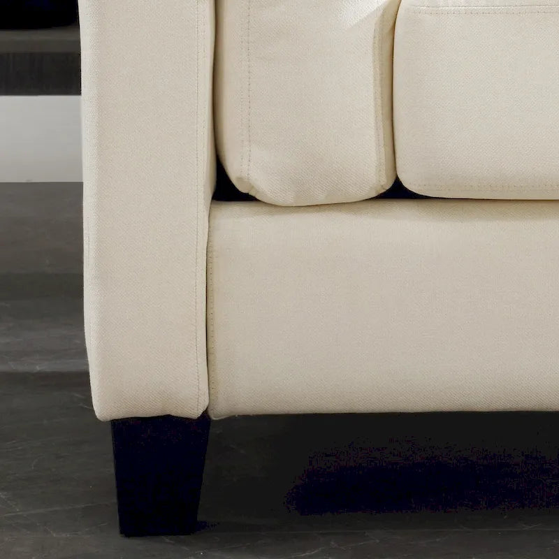 Morden Fort Canapé double moderne à accoudoirs, canapé à assise profonde, coussins de dossier rembourrés, tissu d'ameublement durable