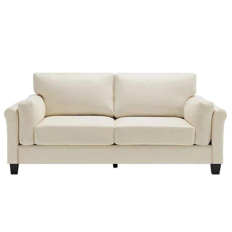 Morden Fort Canapé double moderne à accoudoirs, canapé à assise profonde, coussins de dossier rembourrés, tissu d'ameublement durable