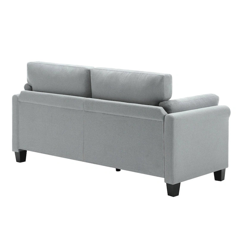 Morden Fort Canapé double moderne à accoudoirs, canapé à assise profonde, coussins de dossier rembourrés, tissu d'ameublement durable