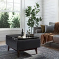 WYNDENHALL Ethan Pouf de table rectangulaire style moderne du milieu du siècle, 34 pouces de large