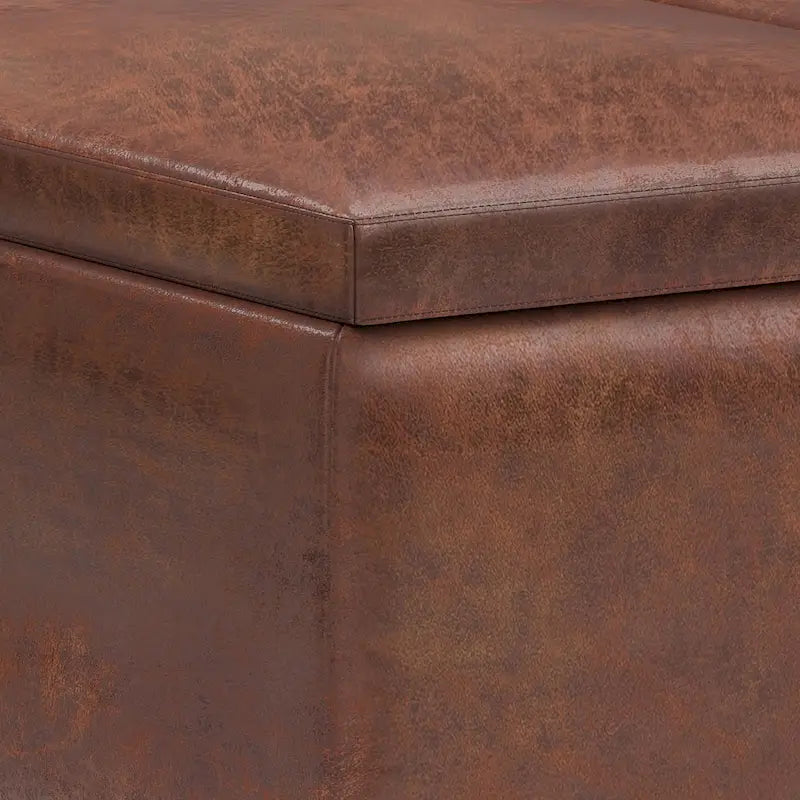 WYNDENHALL Ethan Pouf de table rectangulaire style moderne du milieu du siècle, 34 pouces de large