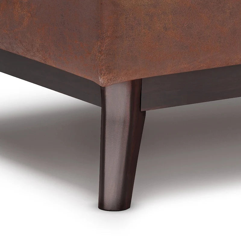 WYNDENHALL Ethan Pouf de table rectangulaire style moderne du milieu du siècle, 34 pouces de large