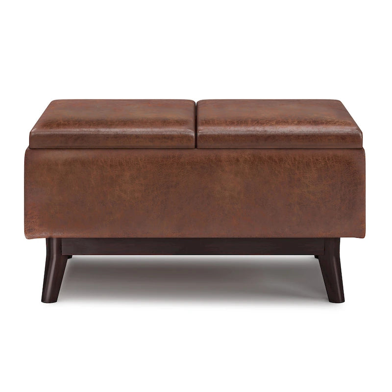 WYNDENHALL Ethan Pouf de table rectangulaire style moderne du milieu du siècle, 34 pouces de large