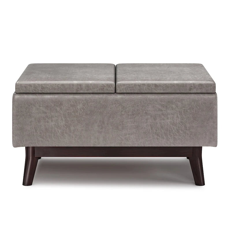 WYNDENHALL Ethan Pouf de table rectangulaire style moderne du milieu du siècle, 34 pouces de large