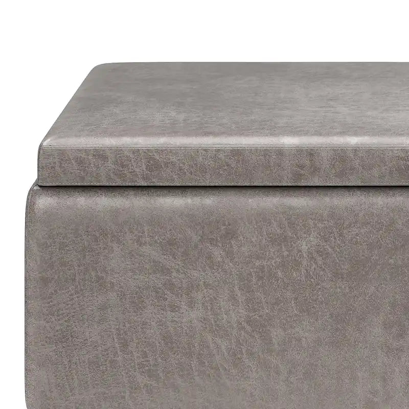 WYNDENHALL Ethan Pouf de table rectangulaire style moderne du milieu du siècle, 34 pouces de large